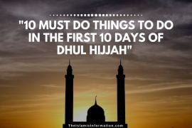 10 Must-Do Things To Do In The First 10 Days of Dhul Hijjah - Nayi Soch News-e-Hub Sunset over a mosque silhouette with domes and minarets; overlaid quote reads 'I MUST DO THINGS TO DO IN THE FIRST 10 DAYS OF DHUL HIJJAH'