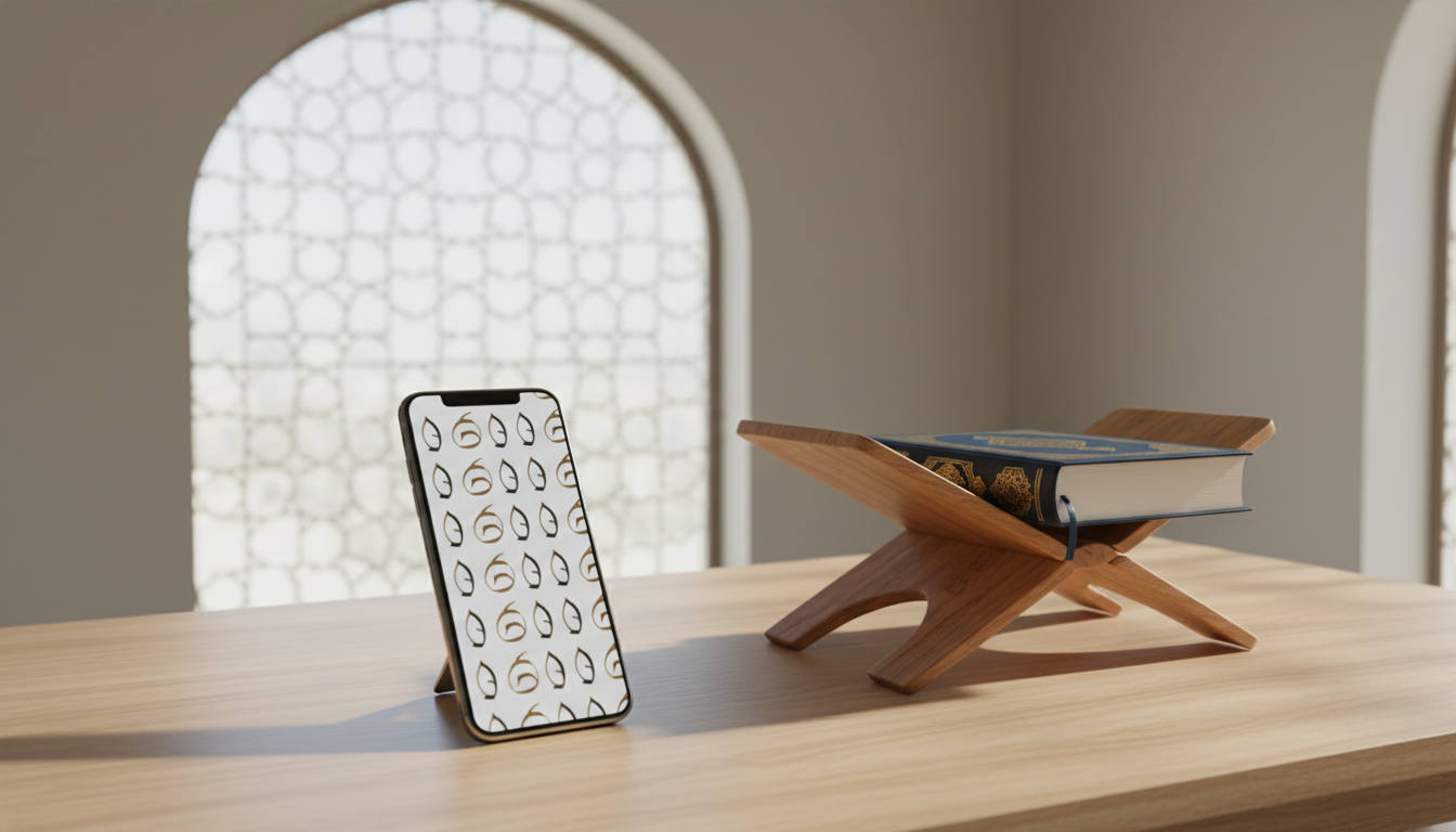 Mobile Quran reading etiquette Urdu featured image - ImranJalna موبائل پر قرآن پڑھنے کے لیے پرسکون مطالعے کی جگہ