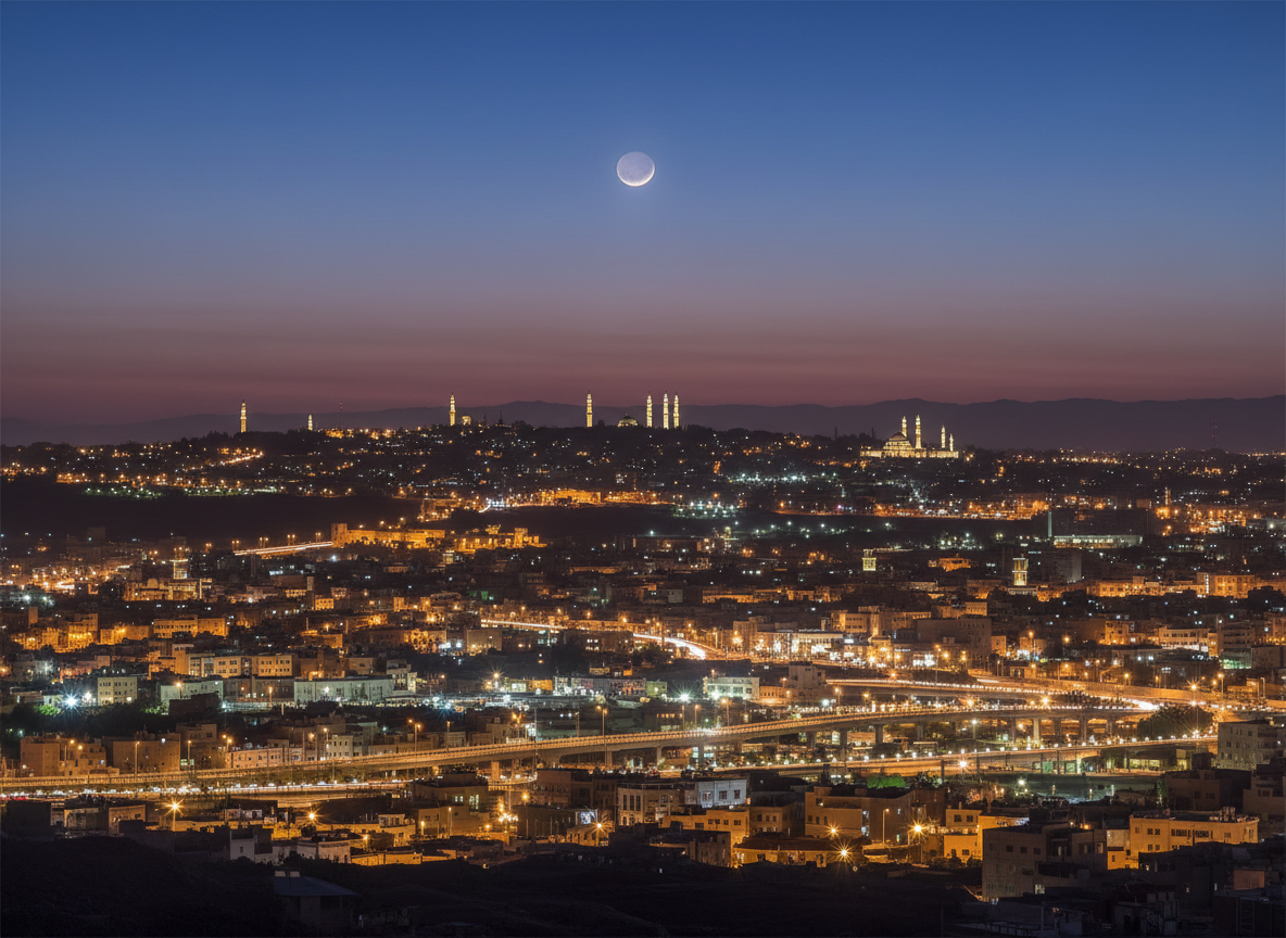 Medina skyline and electrical infrastructure